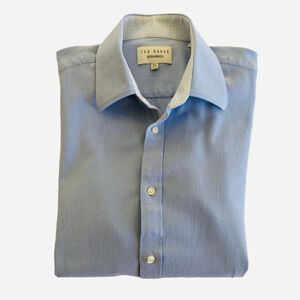 Men's Ted Baker Endurance Tailored Blue Dress Shirt Neck 15.5